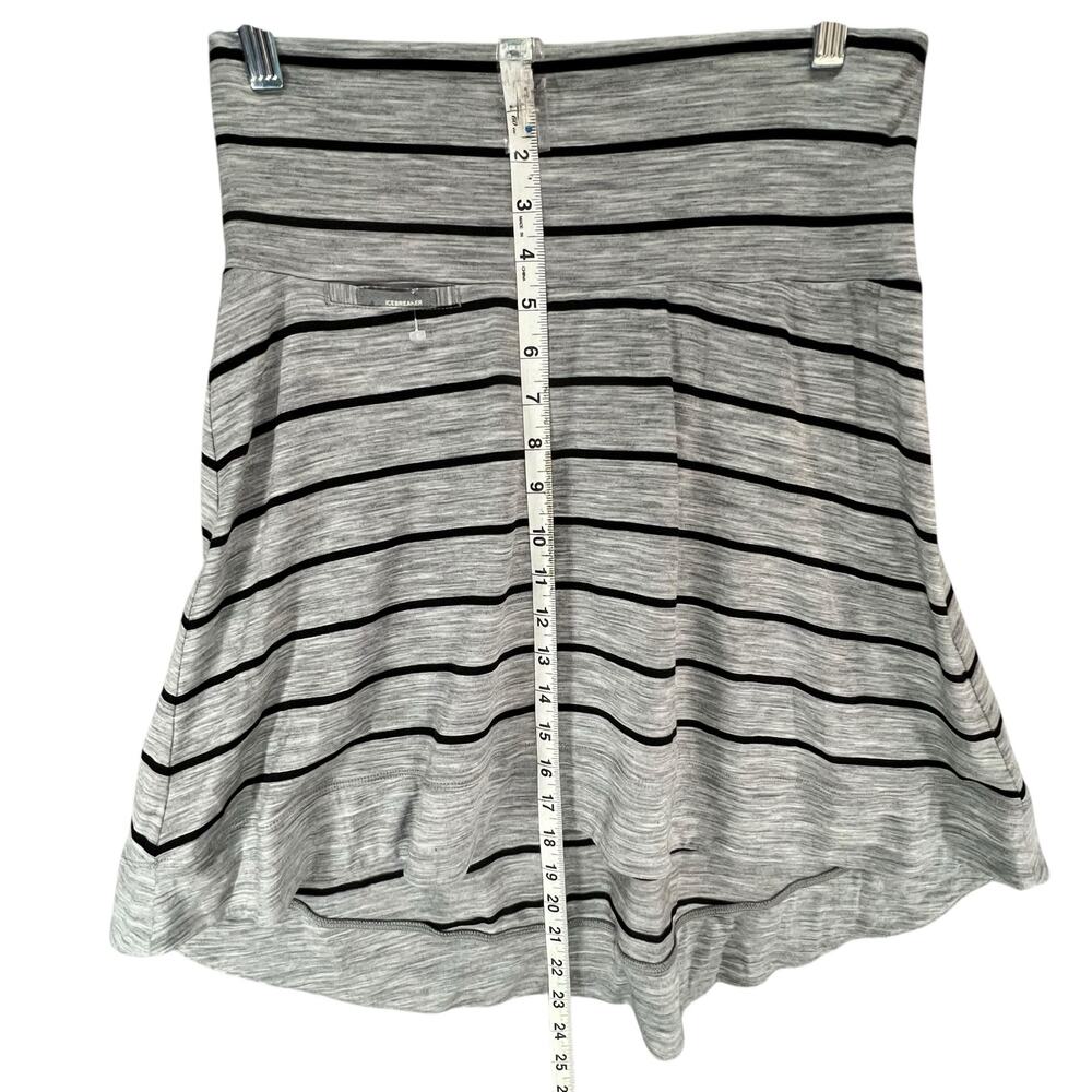 Icebreaker Gray and Black Striped Mini Skirt - Picture 8 of 11
